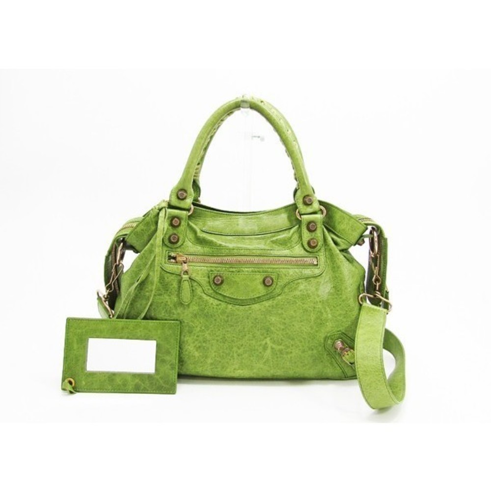 Balenciaga Giant Town Shoulder Bag Green